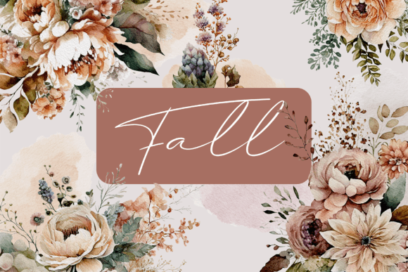 Download Watercolor Boho Fall Floral Clipart - Fall floral Collection