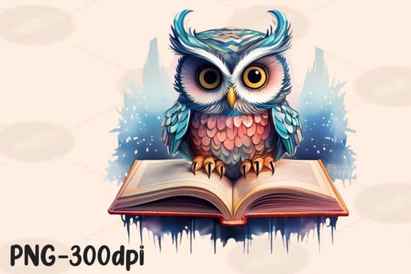 Download Cute Owl Reading Open Book Sublimation - Premium Resources