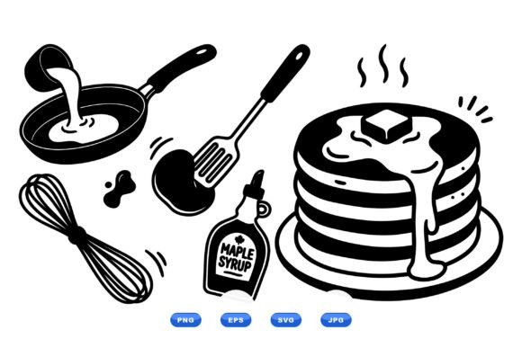 Download Breakfast Pancake Clipart Set - Premium Resources