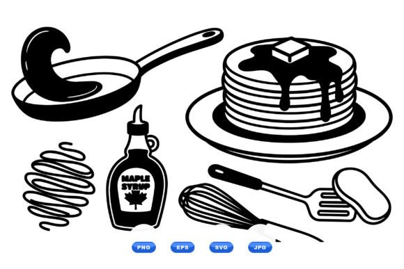 Download Breakfast Pancake Clipart Set - Pancake clipart Collection