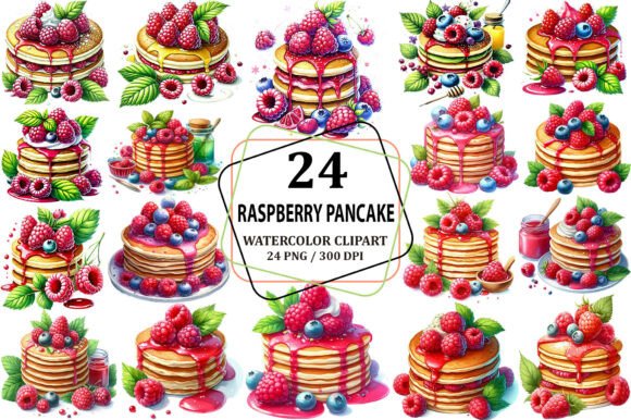 Download Watercolor Raspberry Pancake Clipart PNG - Pancake clipart Collection